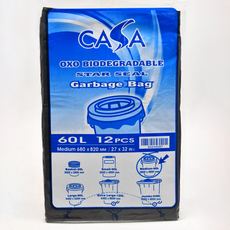 Garbage Bag OXO Bio Black Grey Folded 04 60L