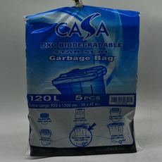 Garbage Bag OXO Bio Black Grey Folded 06 120L