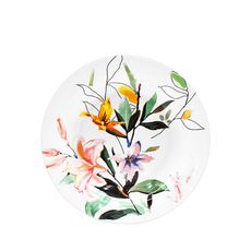 Melamine Deep Plate 10 Inch Flower Farm